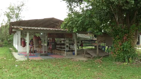 Training Center Thai Boxing Stock Footage 72979231