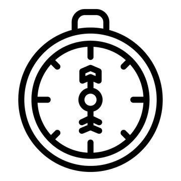 Training compass icon outline vector. Vacation walking Ilustración de archivo