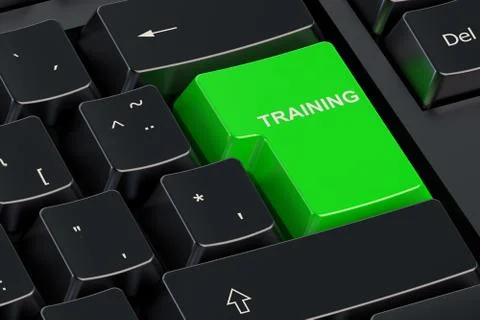 Training concept on the computer keyboard Stock Illustration