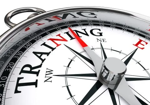 Training conceptual compass Stock Illustration