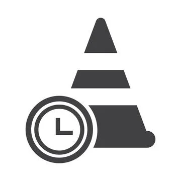 Training cone time illlustration design. training cone time icon isolated Stock Illustration