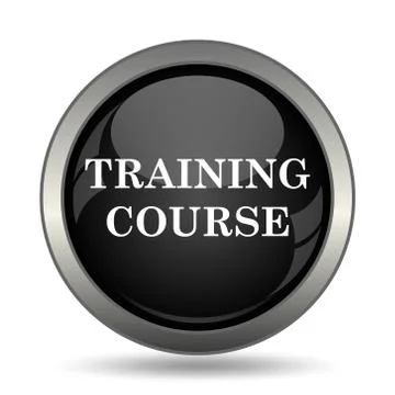 Training course icon. Internet button on white background. . Stock Illustration
