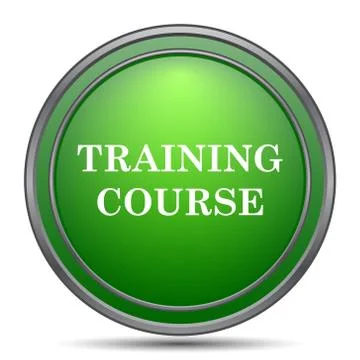 Training course icon. Internet button on white background.. Stock Illustration