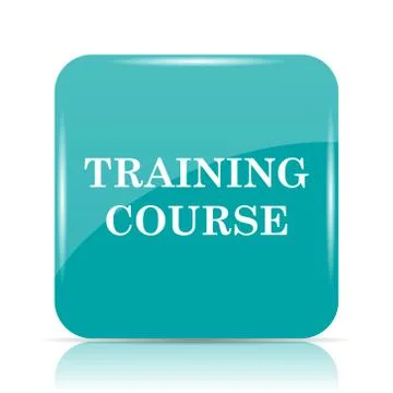Training course icon. Internet button on white background.. Stock Illustration