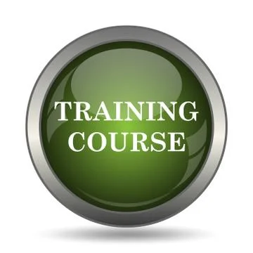 Training course icon. Internet button on white background. . Stock Illustration