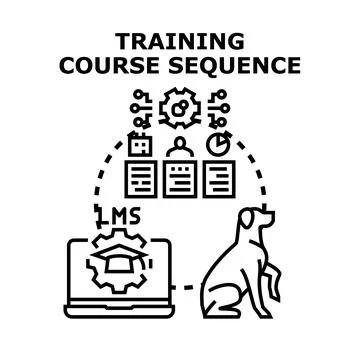 Training course sequence developing education learning management system 스톡 일러스트
