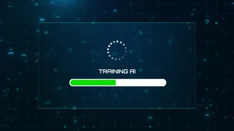 Training Custom AI Model – Concept of Developing a New AI Agent Stock Footage 314504679
