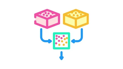 Training data machine learning color icon animation 스톡 동영상 327259888