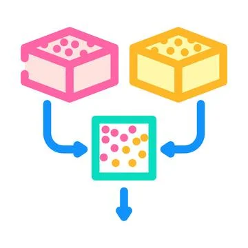 Training data machine learning color icon vector illustration イラスト素材