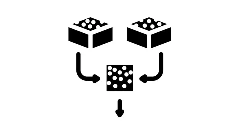 Training data machine learning glyph icon animation Stock Footage 326735754