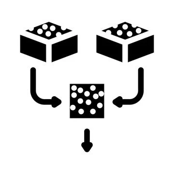 Training data machine learning glyph icon vector illustration イラスト素材