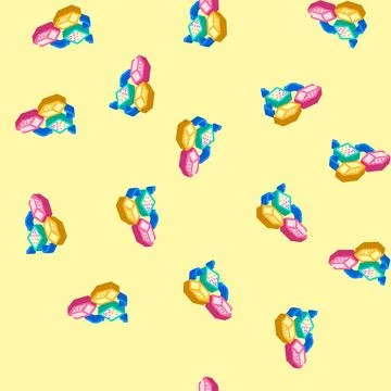 Training data machine learning isometric icon seamless pattern イラスト素材