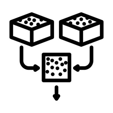 Training data machine learning line icon vector illustration Illustrazione stock