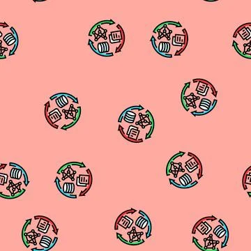 Training data machine learning vector seamless pattern Illustrazione stock