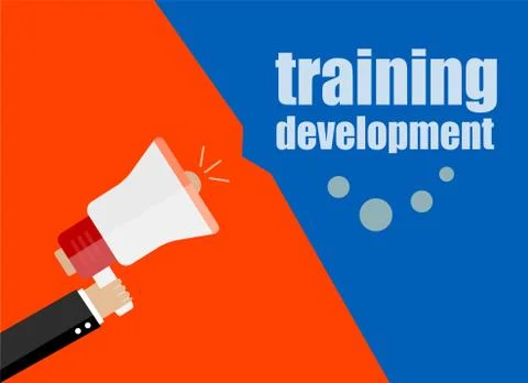 Training development. Flat design business concept Digital marketing business Stock Illustration