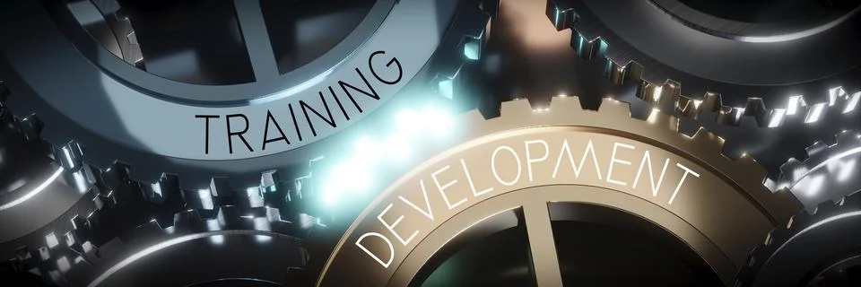Training, development - gears concept - 3D illustration Stock Illustration