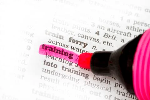 Training Dictionary Definition Stock Photos