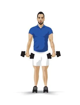 Training dumbbell Stock Illustration