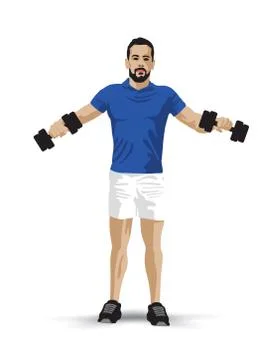 Training dumbbell Stock Illustration