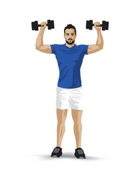 Training dumbbell 스톡 일러스트