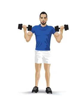 Training dumbbell Stock Illustration