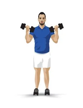Training dumbbell Stock-Illustration