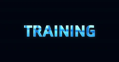 Training. Electric lightning word. Text Animation Stock Footage 138956792
