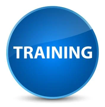 Training elegant blue round button Stock Illustration
