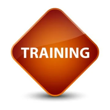 Training elegant brown diamond button Stock Illustration