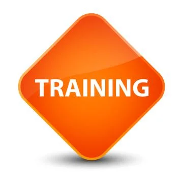 Training elegant orange diamond button イラスト素材