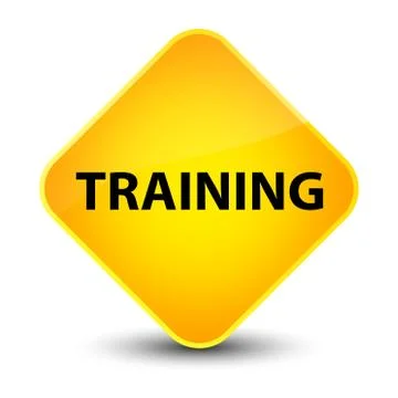 Training elegant yellow diamond button Stock Illustration