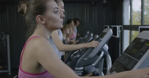Training Elliptical Cross Stock Footage 82230054