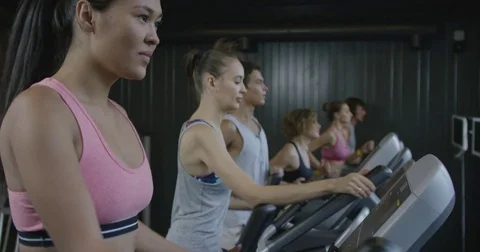 Training Elliptical Cross Stock Footage 82230498