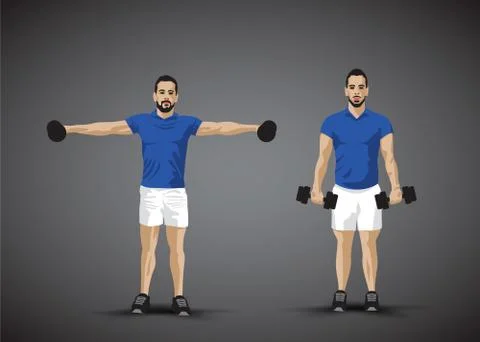 Training fly weights Stock Illustration