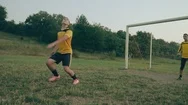 Training Of Football Players Stock Footage
