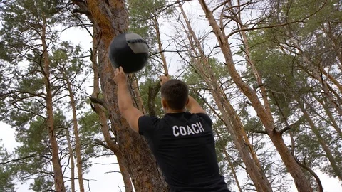 Training in the forest Stock Footage 105200894