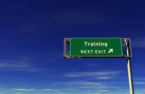 Training - Freeway Exit Sign Illustrazione stock