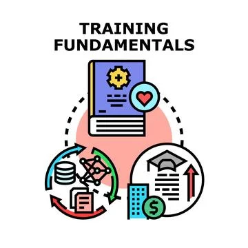 Training fundamentals learning developing expertise and skills Stock Illustration