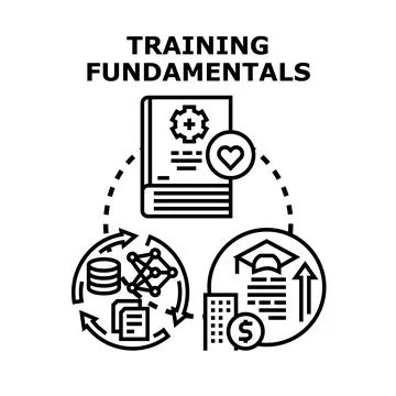 Training fundamentals learning developing expertise and skills 스톡 일러스트