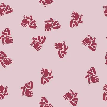 Training gear clothing glyph vector seamless pattern Illustrazione stock
