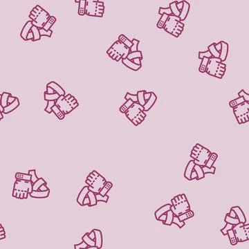 Training gear clothing line vector seamless pattern Illustrazione stock