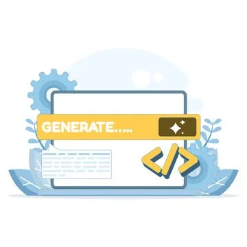 Training generative AI with big data and machine learning 스톡 일러스트