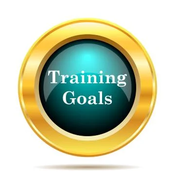 Training goals icon. Internet button on white background.. Stock Illustration