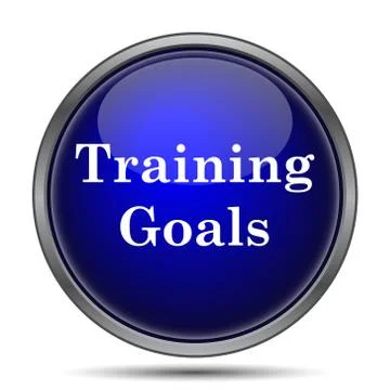 Training goals icon. Internet button on white background.. Stock Illustration