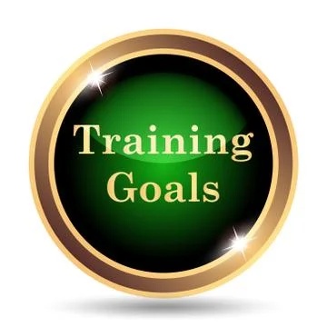 Training goals icon. Internet button on white background.. Stock Illustration