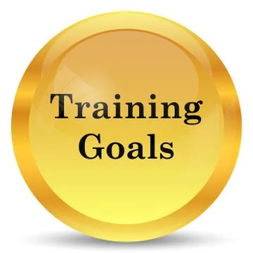 Training goals icon. Internet button on white background.. Stockillustratie