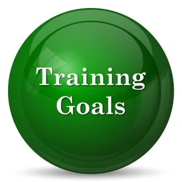 Training goals icon. Internet button on white background.. Stock Illustration