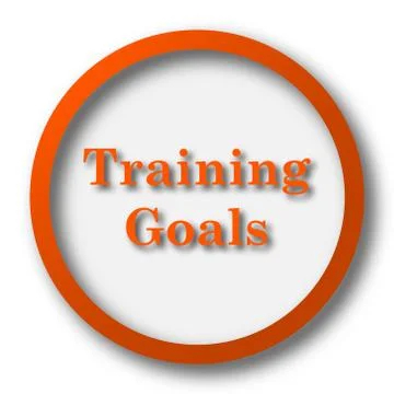 Training goals icon. Internet button on white background.. Stock Illustration