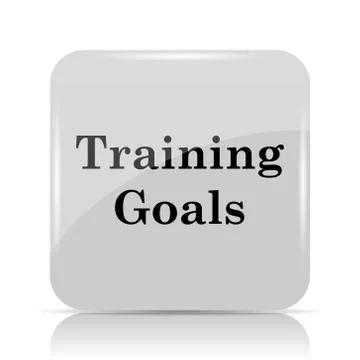Training goals icon. Internet button on white background.. Stock Illustration
