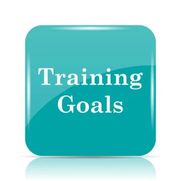 Training goals icon. Internet button on white background.. Stockillustratie